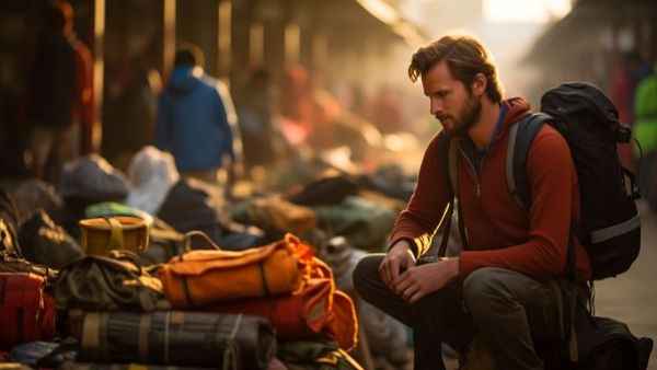 Image of a tourist bargaining at an Indian local market
