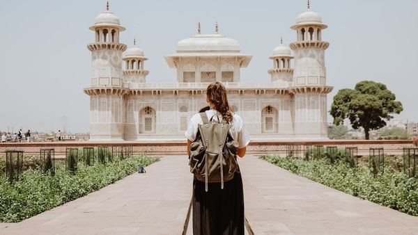 Image of an adventurous solo traveler exploring the diversity of India