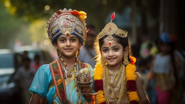 Image of Gokul during Janmashtami Image of Gokul during Janmashtami