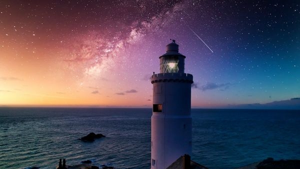 Panoramic view from Start Point Lighthouse, England Panoramic view from Start Point Lighthouse, England