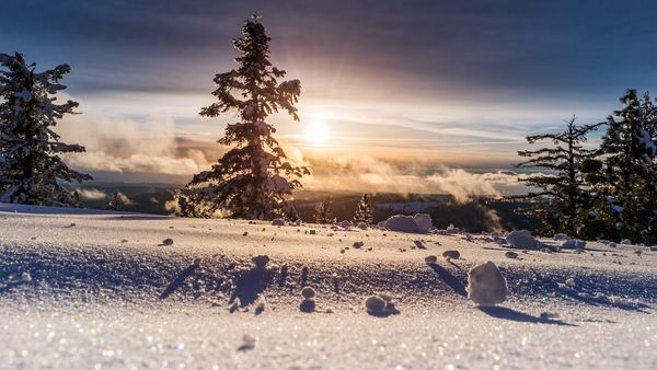 Snow-covered landscapes from top winter travel destinations