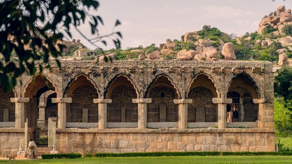 Stunning panorama of Hampi, the city of ruins