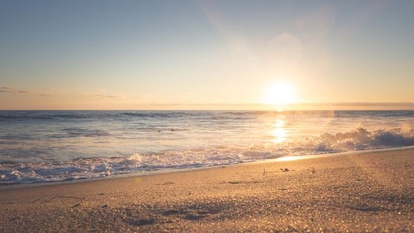 The breathtaking view of a captivating winter sunset, the perfect ending to a day in the picturesque town of Kanyakumari