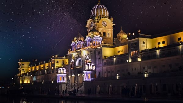 The vibrant city of Amritsar showcasing its lively streets and historical buildings