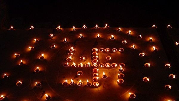 Theatre performance depicting Indian mythology during Dev Diwali