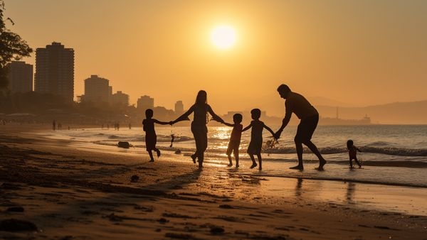 Tranquil sunrise at Versova Beach in Lokhandwala Mumbai Tranquil sunrise at Versova Beach in Lokhandwala Mumbai