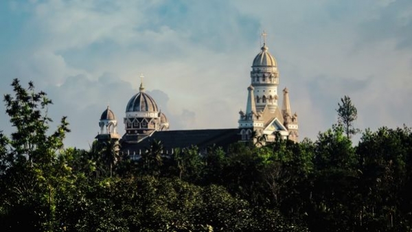  Image: A candle lit evening service in one of Keralas historic Churches 