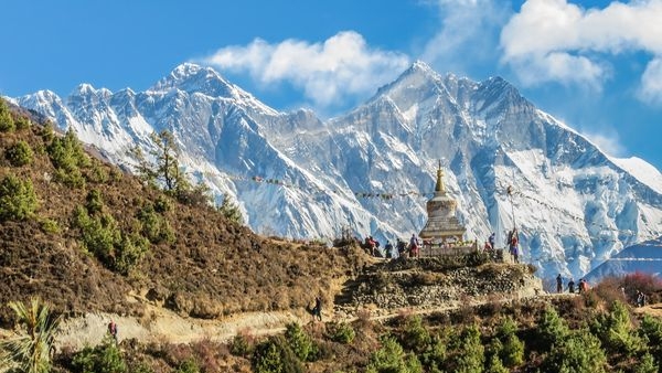 A breathtaking view of Himalayan mountains in Nepal A breathtaking view of Himalayan mountains in Nepal