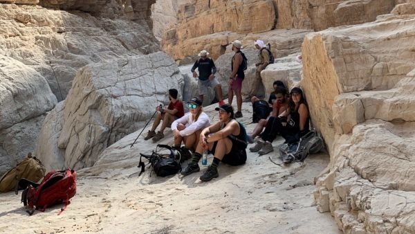 A family enjoying a desert safari in Ras Al Khaimah