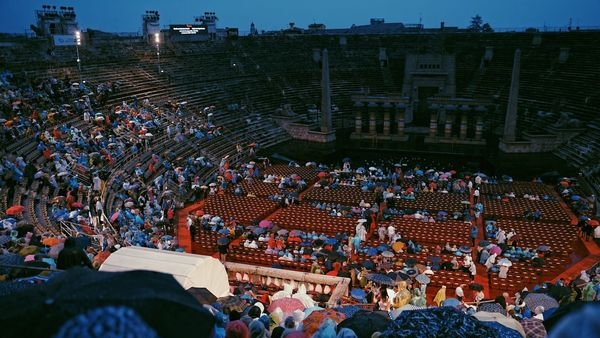 A marvelous view of the Verona Arena, a splendid remnant of the Roman era in Verona
