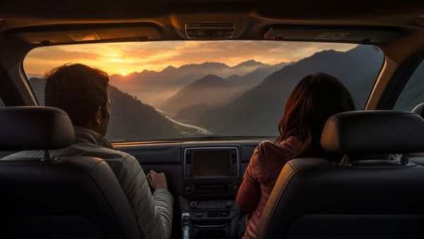 Alt text: Beautiful view from atop the Himalayan roads of North India Alt text: Beautiful view from atop the Himalayan roads of North India