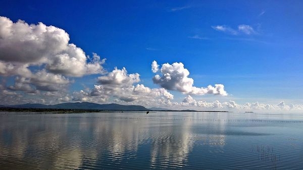 Beautiful view of Chilika Lake in Odisha during winter season Beautiful view of Chilika Lake in Odisha during winter season