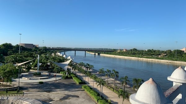 Beautiful view of Lucknow cityscape on a cold winter day