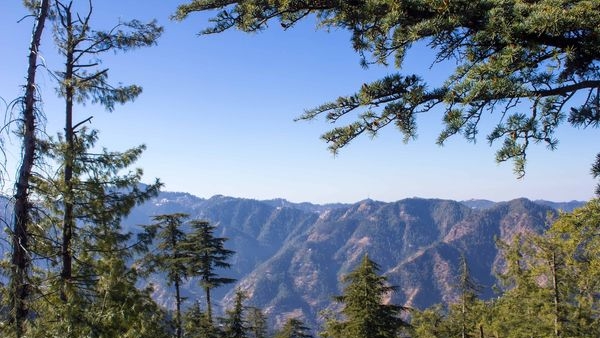 Beautiful view of Shimla Hill Station with Victorian architecture Beautiful view of Shimla Hill Station with Victorian architecture