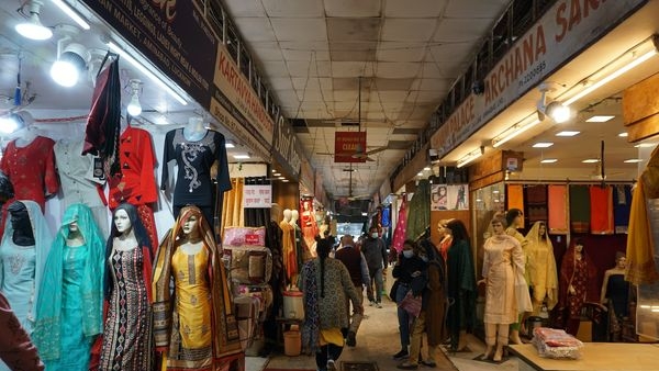 Beautifully crafted Chikankari and Zari work apparel on display