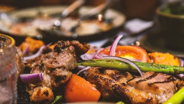 Image of flavorful Lucknow Kababs steaming with rich spices Image of flavorful Lucknow Kababs steaming with rich spices