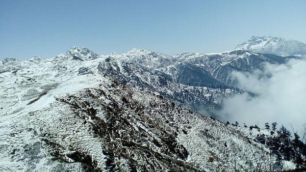 Serene white blanket of first snowfall covering the paradisiacal landscapes of Sikkim Serene white blanket of first snowfall covering the paradisiacal landscapes of Sikkim