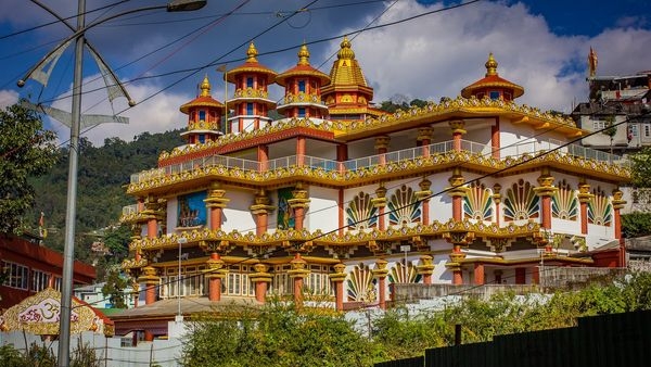 The panoramic view over Gangtok city in autumn The panoramic view over Gangtok city in autumn