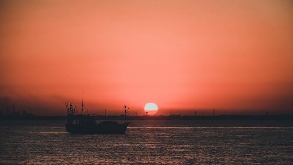 Sunset at Dwarka Beach Sunset at Dwarka Beach