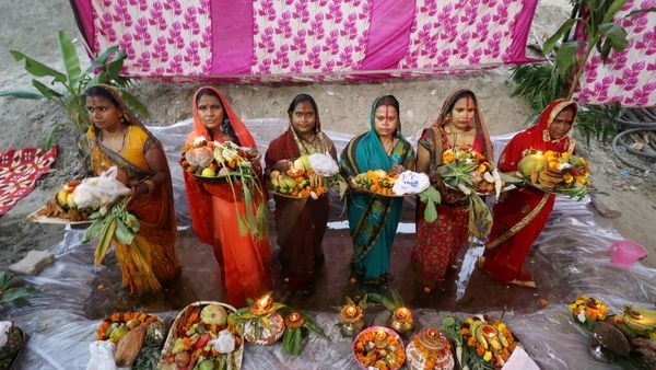 Chhath Puja morning offerings Chhath Puja morning offerings