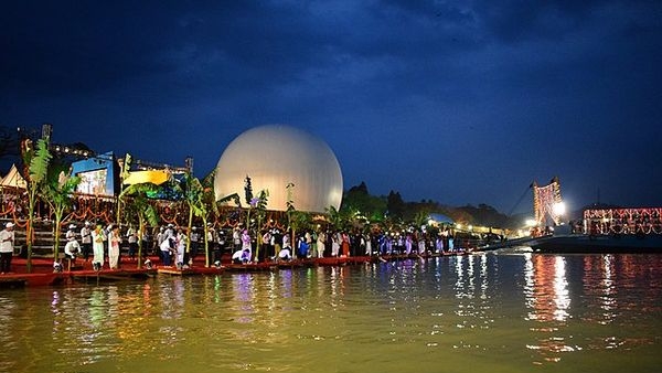 Magh Bihu Festival by Brahmaputra River