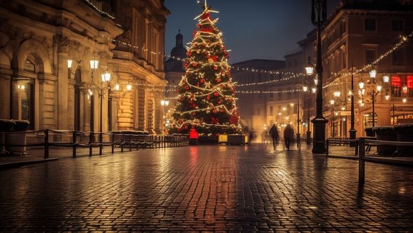 Roman Christmas traditions in the cityscape Roman Christmas traditions in the cityscape