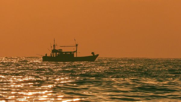 sunrise at Marina Beach Chennai