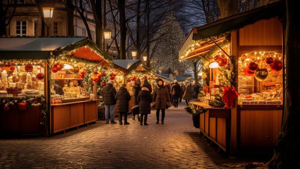 Venice Christmas markets night Venice Christmas markets night