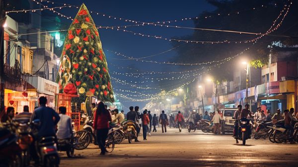 T. Nagar Christmas shopping