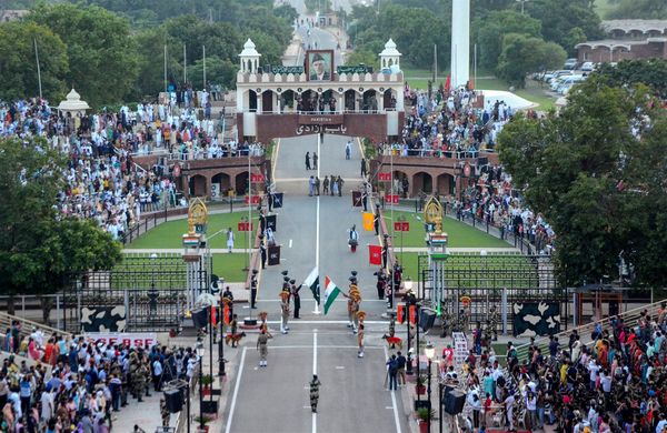 Wagah Border Ceremony Family Wagah Border Ceremony Family