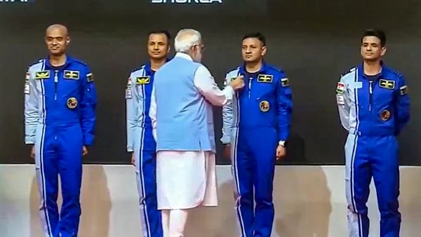 PM Modi Unveils Gaganyaan Astronauts PM Modi Unveils Gaganyaan Astronauts
