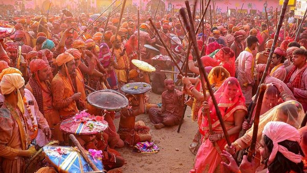 Lathmar Holi in Nandgaon on March 19