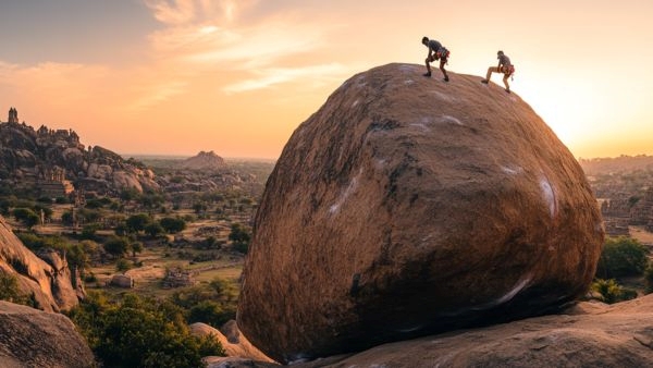 Rock Climbing in Hampi Rock Climbing in Hampi