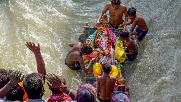 In Pics Ganesh Visarjan A Spectacle of Devotion and Celebration Across India In Pics Ganesh Visarjan A Spectacle of Devotion and Celebration Across India