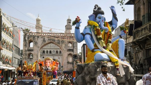 In Pics Ganesh Visarjan A Spectacle of Devotion and Celebration Across India In Pics Ganesh Visarjan A Spectacle of Devotion and Celebration Across India