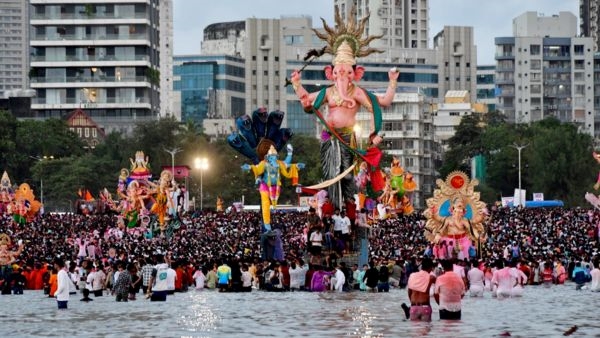 In Pics Ganesh Visarjan A Spectacle of Devotion and Celebration Across India In Pics Ganesh Visarjan A Spectacle of Devotion and Celebration Across India
