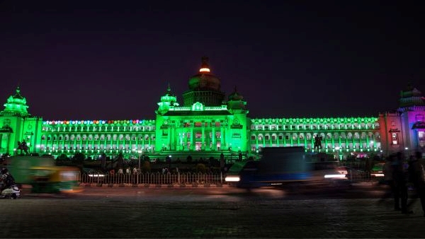 Vidhana Soudha Lights Up Bengaluru Night Vidhana Soudha Lights Up Bengaluru Night
