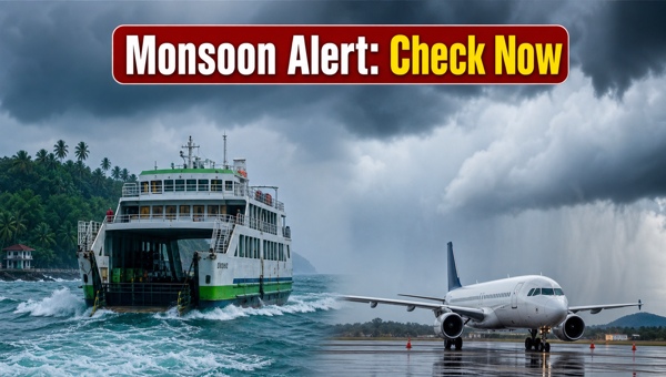 Andaman Monsoon 2026: IMD Predicts Early Arrival, Ferry Services and Flights Likely to Face Disruptions