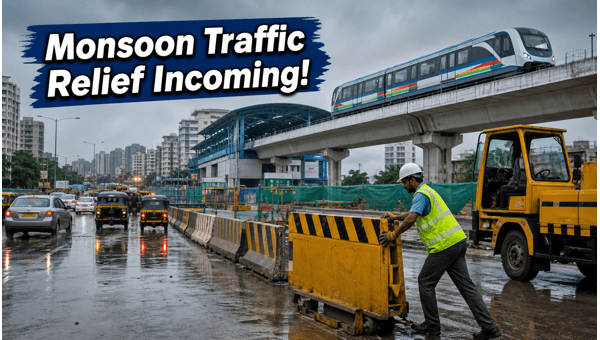 Mumbai Metro Monsoon Safety: MMRDA Removes Barricades on Lines 2B, 4, and 6 for Smoother 2026 Traffic Flow