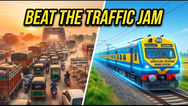 Saraygarh–Deoghar MEMU Special: New Train Service Launched to Ease Travel During Bridge Repairs