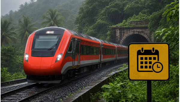 Central Railway Konkan Monsoon Timetable 2026: 46 Trains Rescheduled for Passenger Safety and Punctuality Central Railway Konkan Monsoon Timetable 2026: 46 Trains Rescheduled for Passenger Safety and Punctuality