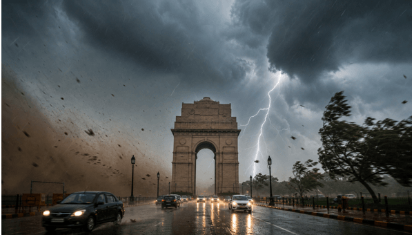 Delhi-NCR Weather Alert: Heavy Thunderstorms and Dust Squalls Expected Today, June 16, 2026 Delhi-NCR Weather Alert: Heavy Thunderstorms and Dust Squalls Expected Today, June 16, 2026
