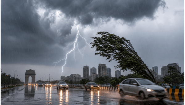 Delhi Weather Alert: IMD Issues Yellow Alert for Thunderstorms and Gusty Winds in Delhi-NCR Today, June 2026