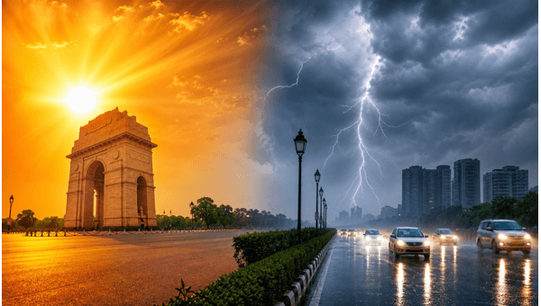 Delhi-NCR Weather Alert: Thunderstorms and Strong Winds Bring Relief from Intense Heatwave in 2026 Delhi-NCR Weather Alert: Thunderstorms and Strong Winds Bring Relief from Intense Heatwave in 2026