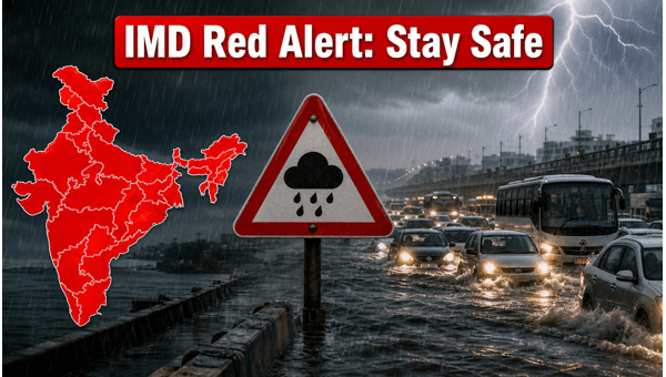 IMD Red Alert 2026: Severe Rainfall and Flooding Risks Across Telangana, Gujarat, and Konkan-Goa