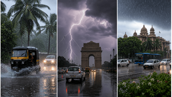 India Weather Alert: Monsoon Hits Kerala While Delhi-NCR Braces for Intense Thunderstorms and Travel Disruptions on June 4, 2026