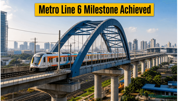 Mumbai Metro Line 6 Update: Critical Railway Span Completed Near Kanjurmarg in Record Time