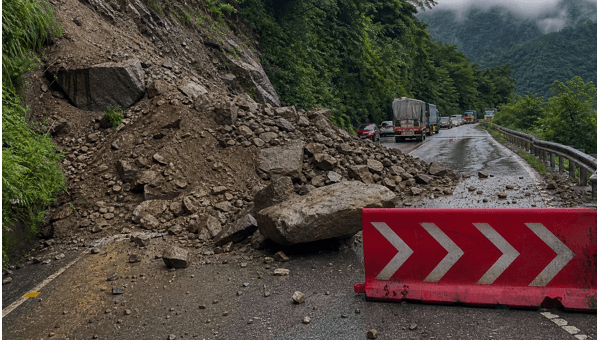 NH-10 Landslide Alert: Major Route to Gangtok Blocked, Essential Travel Diversions for 2026