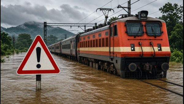 Assam Floods 2026: NFR Suspends Train Services and Diverts Major Routes Due to Track Submergence Assam Floods 2026: NFR Suspends Train Services and Diverts Major Routes Due to Track Submergence