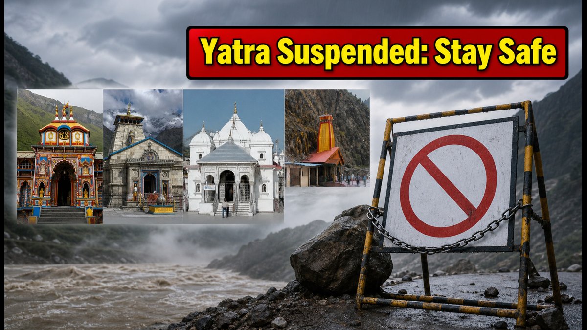 Char Dham Yatra Halted: Uttarakhand Authorities Issue Urgent Travel Warning Amid Severe Landslides